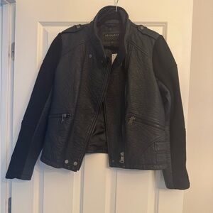 Bernardo Black Textured Vegan Leather Jacket